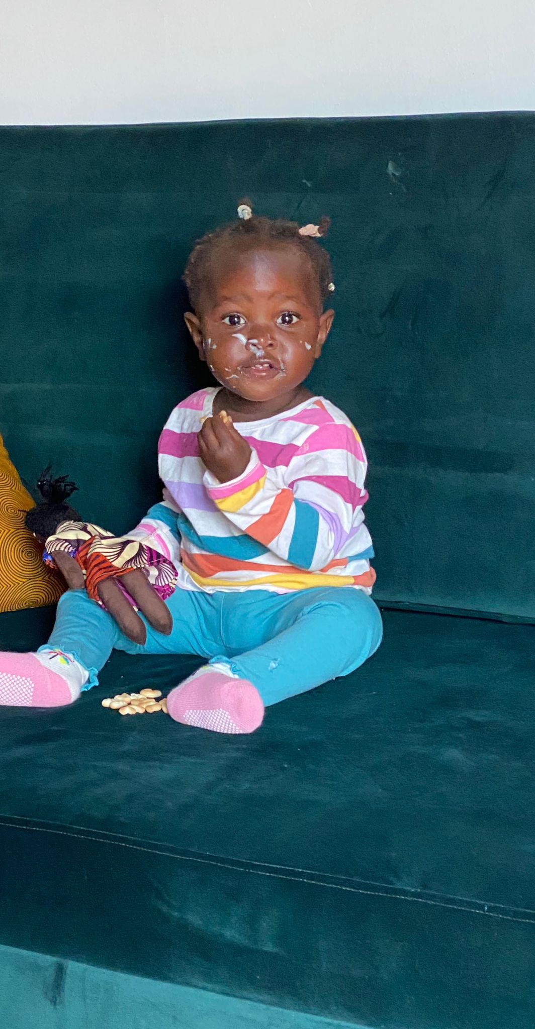 Baby being cared for at the Hope Caring shelter
