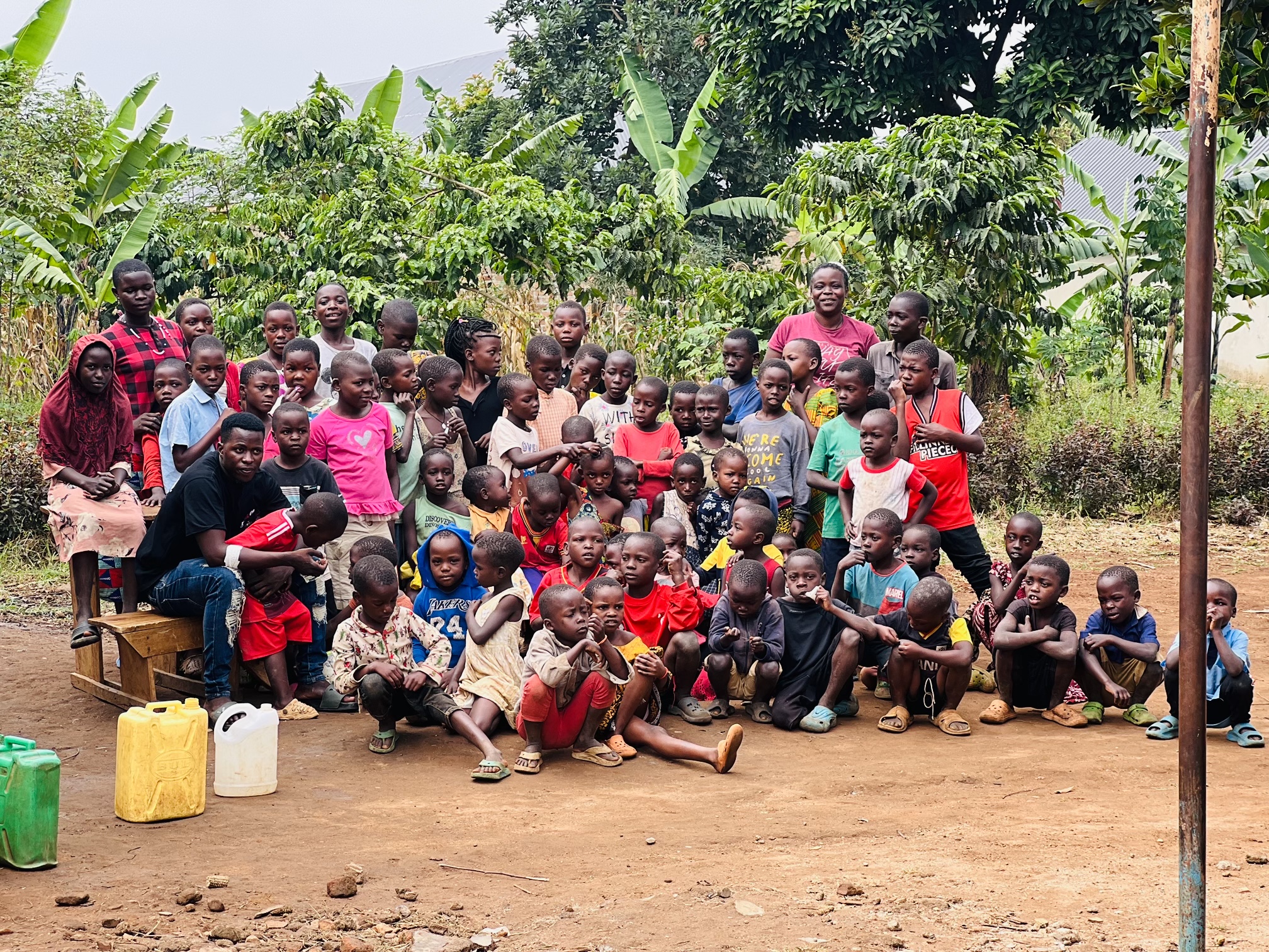 The full group of 86 children supported by Hope Caring CBO